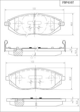 FI.BA FBP4107 - Bremsbelagsatz, Scheibenbremse alexcarstop-ersatzteile.com