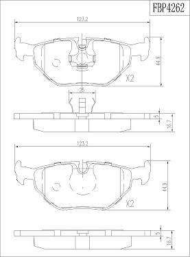 FI.BA FBP4262 - Bremsbelagsatz, Scheibenbremse alexcarstop-ersatzteile.com