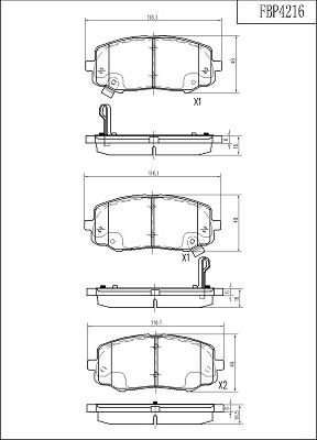 FI.BA FBP4216 - Bremsbelagsatz, Scheibenbremse alexcarstop-ersatzteile.com