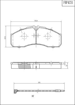 FI.BA FBP4231 - Bremsbelagsatz, Scheibenbremse alexcarstop-ersatzteile.com