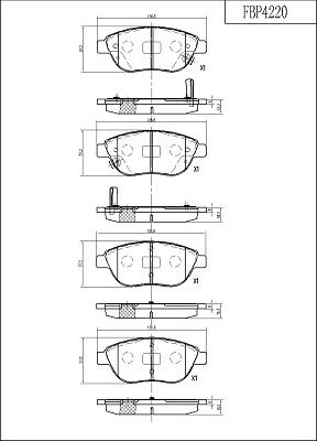 FI.BA FBP4220 - Bremsbelagsatz, Scheibenbremse alexcarstop-ersatzteile.com