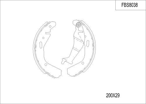 FI.BA FBS8038 - Bremsbackensatz alexcarstop-ersatzteile.com