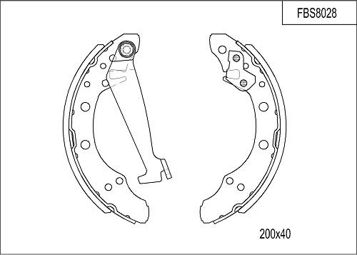 FI.BA FBS8028 - Bremsbackensatz alexcarstop-ersatzteile.com