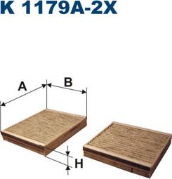 Filtron K1179A-2x - Filter, Innenraumluft alexcarstop-ersatzteile.com