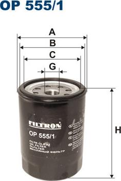 Filtron OP555/1 - Ölfilter alexcarstop-ersatzteile.com