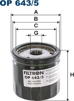 Filtron OP643/5 - Ölfilter alexcarstop-ersatzteile.com