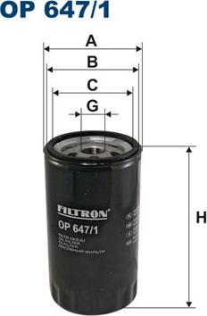 Filtron OP647/1 - Ölfilter alexcarstop-ersatzteile.com