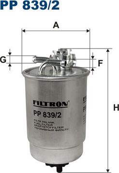 Filtron PP839/2 - Kraftstofffilter alexcarstop-ersatzteile.com