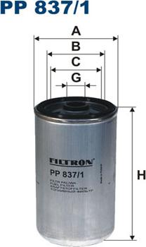 Filtron PP837/1 - Kraftstofffilter alexcarstop-ersatzteile.com