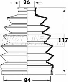 First Line FCB6012 - Faltenbalg, Antriebswelle alexcarstop-ersatzteile.com