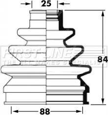 First Line FCB6033 - Faltenbalg, Antriebswelle alexcarstop-ersatzteile.com