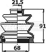 First Line FCB6153 - Faltenbalg, Antriebswelle alexcarstop-ersatzteile.com