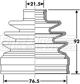 First Line FCB6312 - Faltenbalg, Antriebswelle alexcarstop-ersatzteile.com