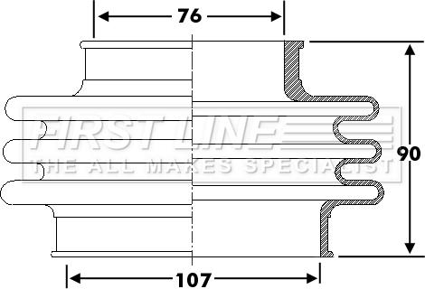 First Line FCB6276 - Faltenbalg, Antriebswelle alexcarstop-ersatzteile.com