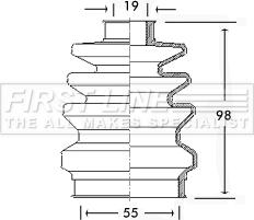 First Line FCB2418 - Faltenbalg, Antriebswelle alexcarstop-ersatzteile.com