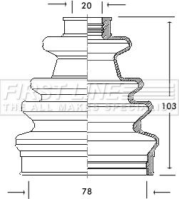 First Line FCB2041 - Faltenbalg, Antriebswelle alexcarstop-ersatzteile.com