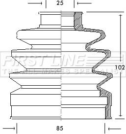 First Line FCB2055 - Faltenbalg, Antriebswelle alexcarstop-ersatzteile.com