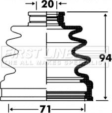 First Line FCB2860 - Faltenbalg, Antriebswelle alexcarstop-ersatzteile.com