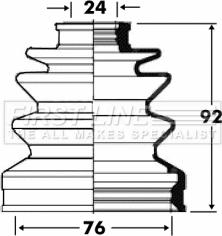 First Line FCB2815 - Faltenbalg, Antriebswelle alexcarstop-ersatzteile.com