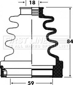 First Line FCB2820 - Faltenbalg, Antriebswelle alexcarstop-ersatzteile.com