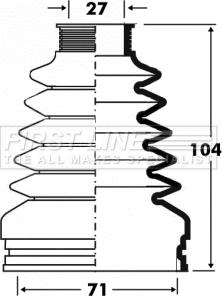 First Line FCB2878 - Faltenbalg, Antriebswelle alexcarstop-ersatzteile.com