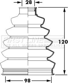 First Line FCB2394 - Faltenbalg, Antriebswelle alexcarstop-ersatzteile.com