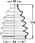 First Line FCB2359 - Faltenbalg, Antriebswelle alexcarstop-ersatzteile.com