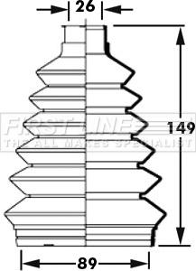 First Line FCB2367 - Faltenbalg, Antriebswelle alexcarstop-ersatzteile.com