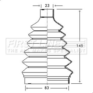 First Line FCB2325 - Faltenbalg, Antriebswelle alexcarstop-ersatzteile.com