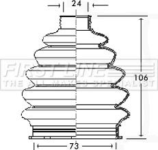 First Line FCB2328 - Faltenbalg, Antriebswelle alexcarstop-ersatzteile.com