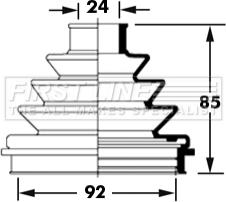 First Line FCB2373 - Faltenbalg, Antriebswelle alexcarstop-ersatzteile.com