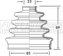 First Line FCB2286 - Faltenbalg, Antriebswelle alexcarstop-ersatzteile.com