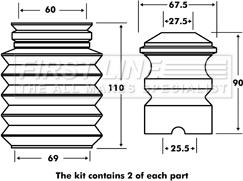 First Line FPK7009 - Staubschutzsatz, Stoßdämpfer alexcarstop-ersatzteile.com