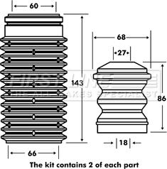 First Line FPK7014 - Staubschutzsatz, Stoßdämpfer alexcarstop-ersatzteile.com