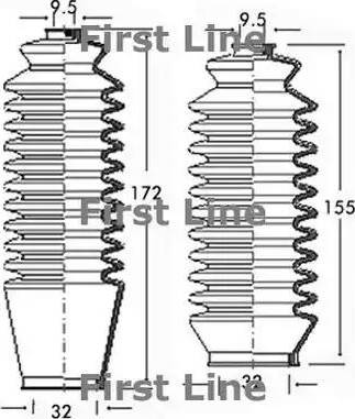 First Line FSG3108 - Faltenbalgsatz, Lenkung alexcarstop-ersatzteile.com