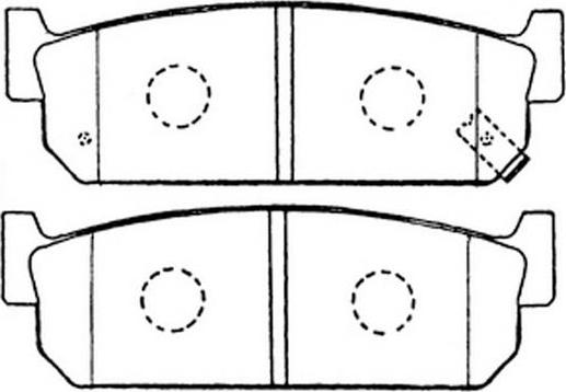 Akebono ACT588 - Bremsbelagsatz, Scheibenbremse alexcarstop-ersatzteile.com