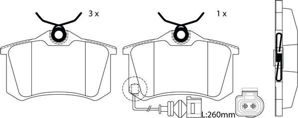 FIT FP3260E - Bremsbelagsatz, Scheibenbremse alexcarstop-ersatzteile.com