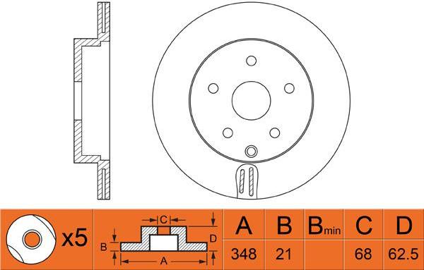 FIT FR0535V - Bremsscheibe alexcarstop-ersatzteile.com