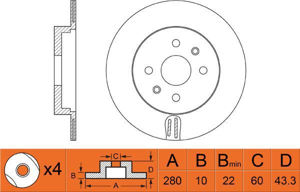 FIT FR0314V - Bremsscheibe alexcarstop-ersatzteile.com