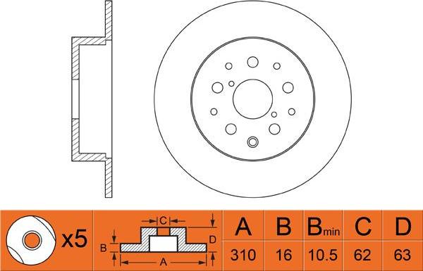 FIT FR0337 - Bremsscheibe alexcarstop-ersatzteile.com