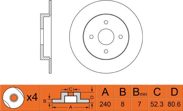 FIT FR0285 - Bremsscheibe alexcarstop-ersatzteile.com