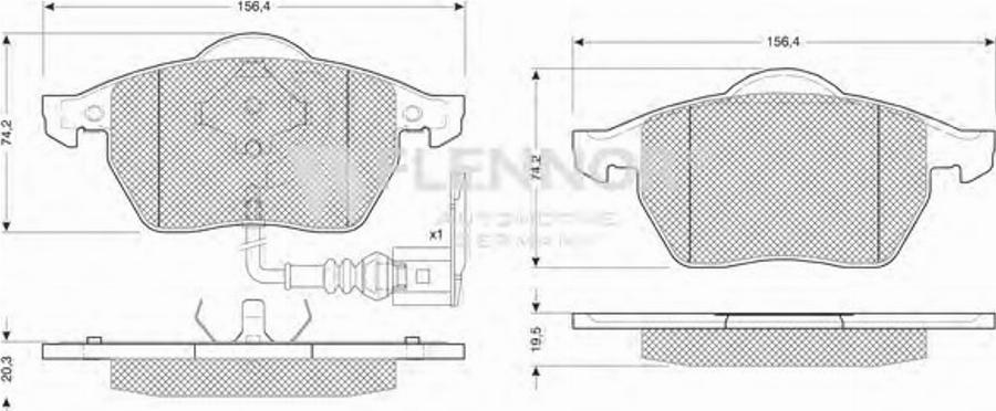 Flennor FB210443 - Bremsbelagsatz, Scheibenbremse alexcarstop-ersatzteile.com