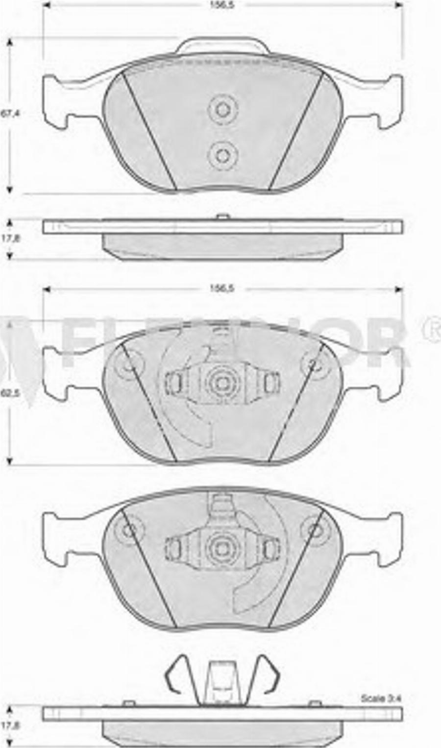 Flennor FB210592 - Bremsbelagsatz, Scheibenbremse alexcarstop-ersatzteile.com