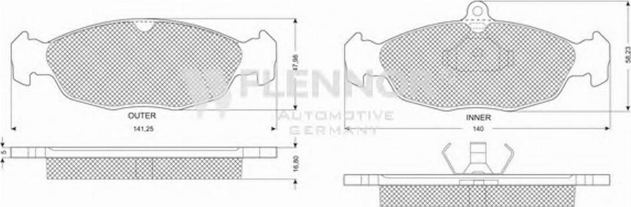 Flennor FB210148 - Bremsbelagsatz, Scheibenbremse alexcarstop-ersatzteile.com