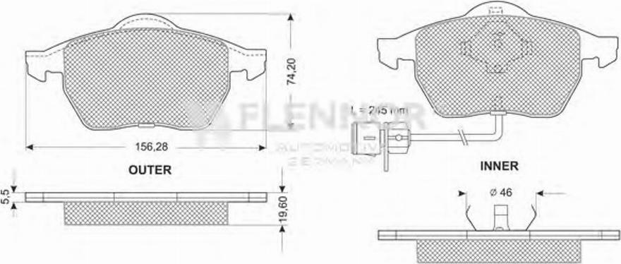 Flennor FB210183 - Bremsbelagsatz, Scheibenbremse alexcarstop-ersatzteile.com