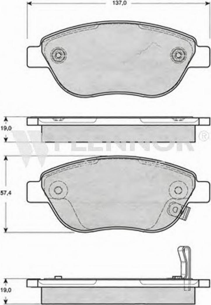 Flennor FB210755 - Bremsbelagsatz, Scheibenbremse alexcarstop-ersatzteile.com