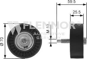 Flennor FU99379 - Umlenk / Führungsrolle, Keilrippenriemen alexcarstop-ersatzteile.com