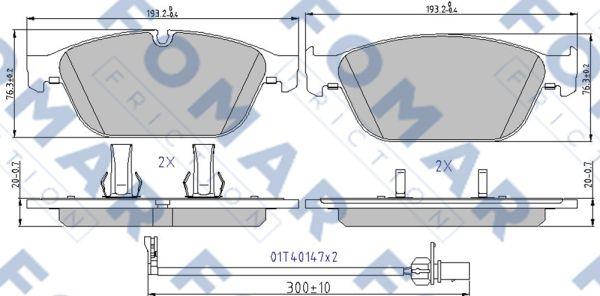 FOMAR Friction FO 998981 - Bremsbelagsatz, Scheibenbremse alexcarstop-ersatzteile.com