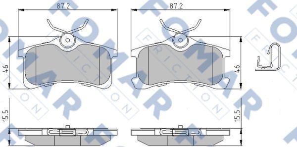 FOMAR Friction FO 992581 - Bremsbelagsatz, Scheibenbremse alexcarstop-ersatzteile.com