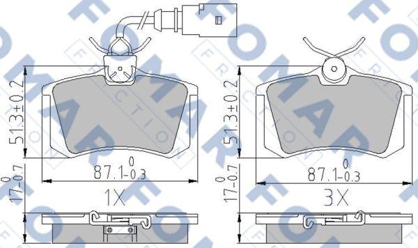 FOMAR Friction FO 904581 - Bremsbelagsatz, Scheibenbremse alexcarstop-ersatzteile.com